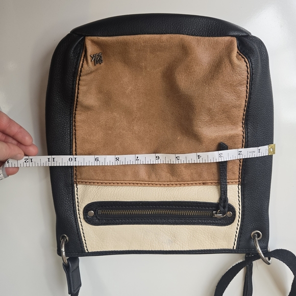 The Sak Leather Crossbody Bag — Brown Black Colorblock, Adjustable Strap - Picture 11 of 12